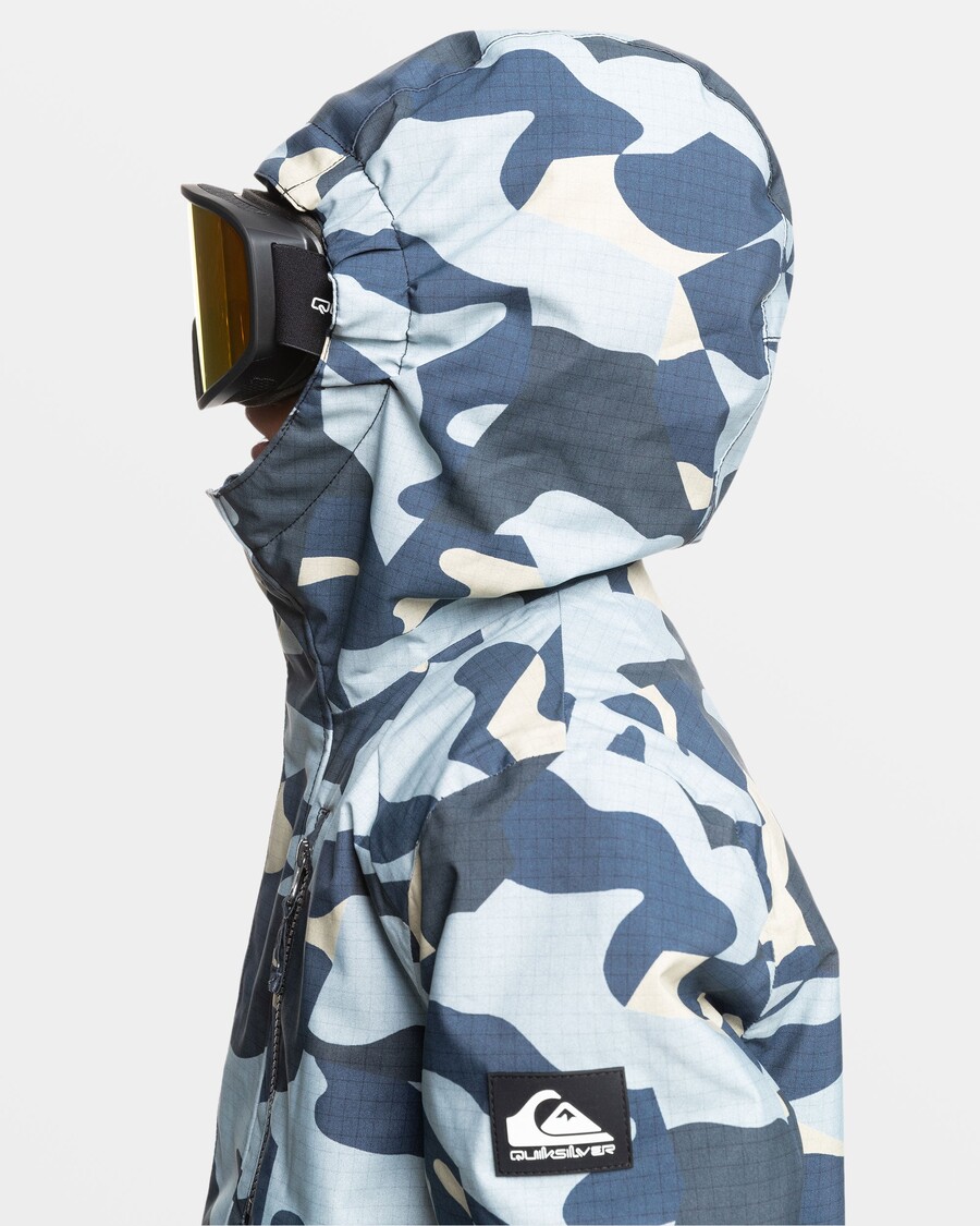 Jachetă De Zăpadă Quiksilver Băieți 8-16 Mission - Puzzle Camo Ice Flow