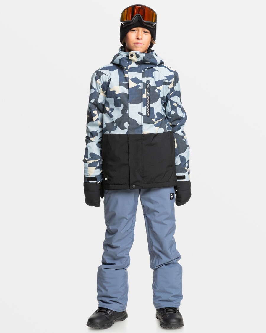 Jachetă De Zăpadă Quiksilver Băieți 8-16 Mission - Puzzle Camo Ice Flow