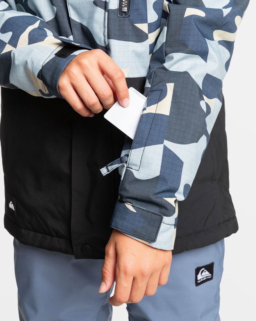 Jachetă De Zăpadă Quiksilver Băieți 8-16 Mission - Puzzle Camo Ice Flow