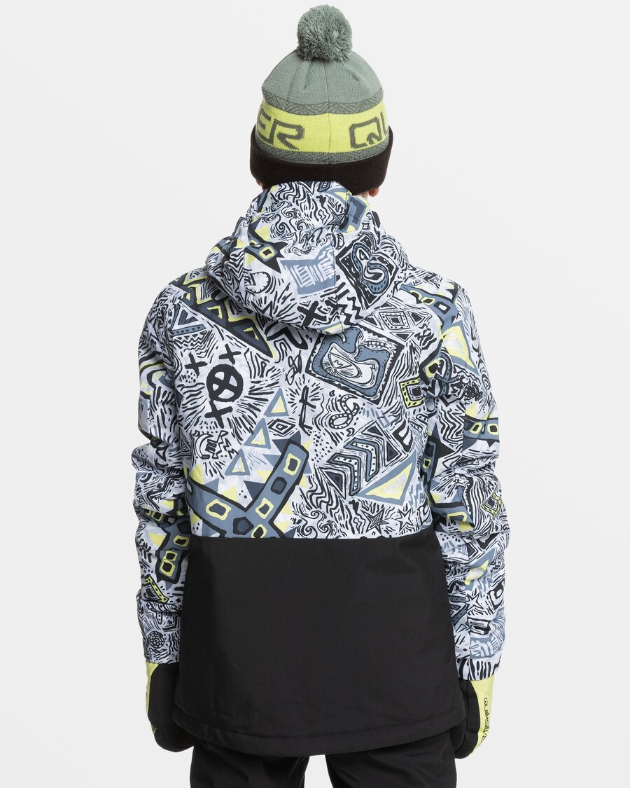 Sněhová Bunda Quiksilver Boys 8-16 Mission - Heritage Scribble černá