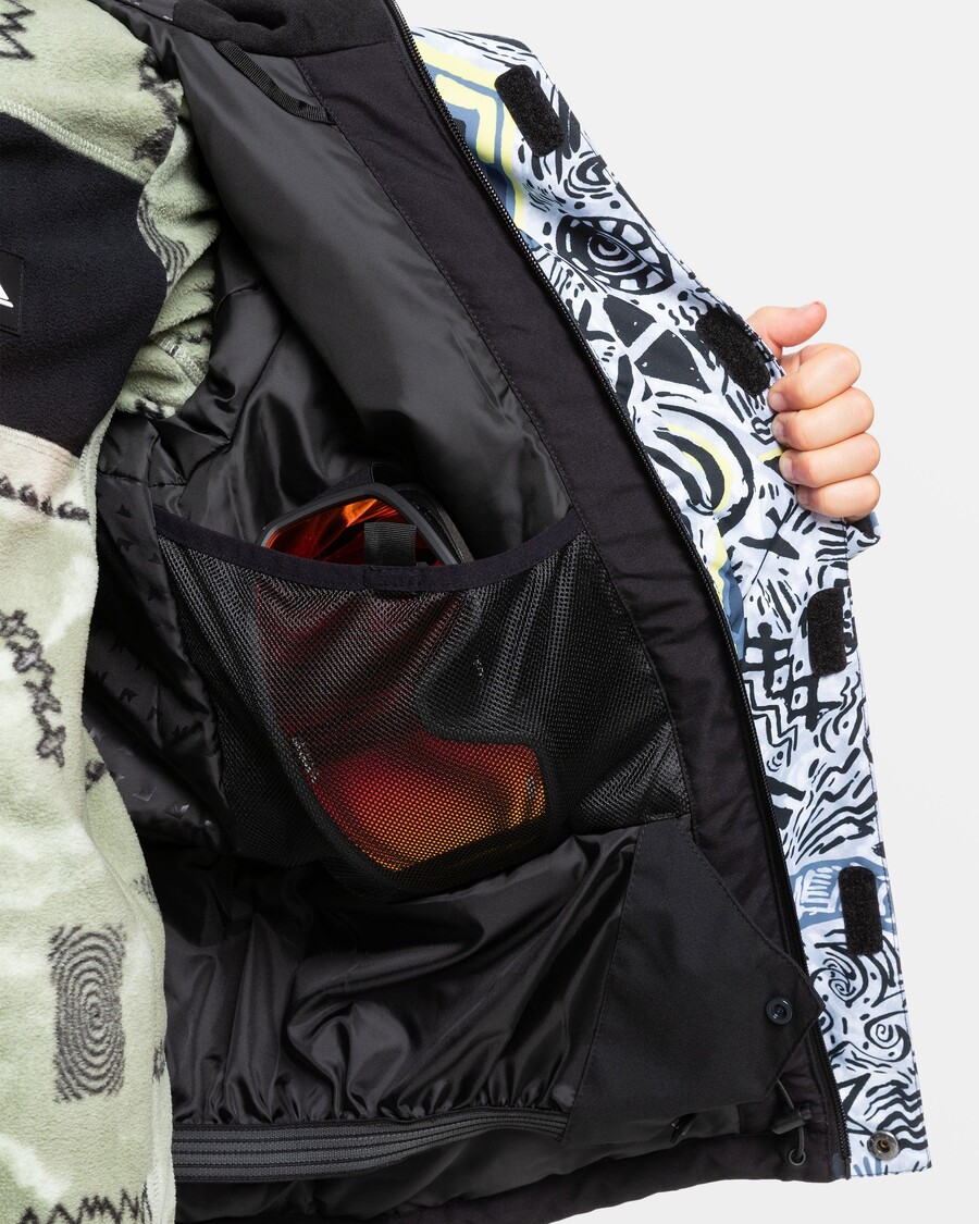 Sněhová Bunda Quiksilver Boys 8-16 Mission - Heritage Scribble černá