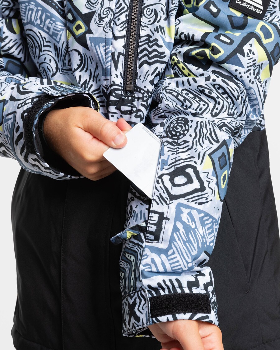 Sněhová Bunda Quiksilver Boys 8-16 Mission - Heritage Scribble černá