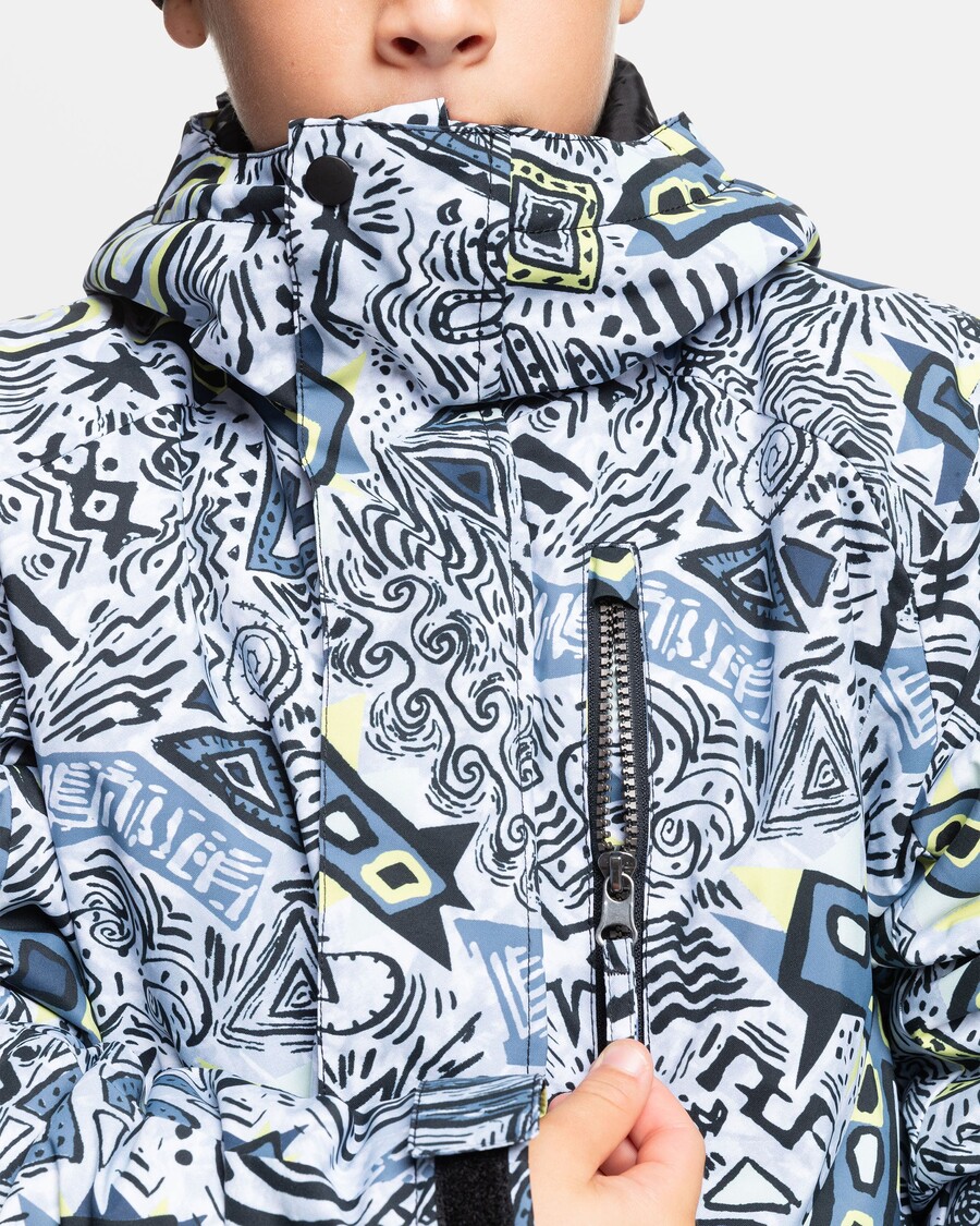 Sněhová Bunda Quiksilver Boys 8-16 Mission - Heritage Scribble černá