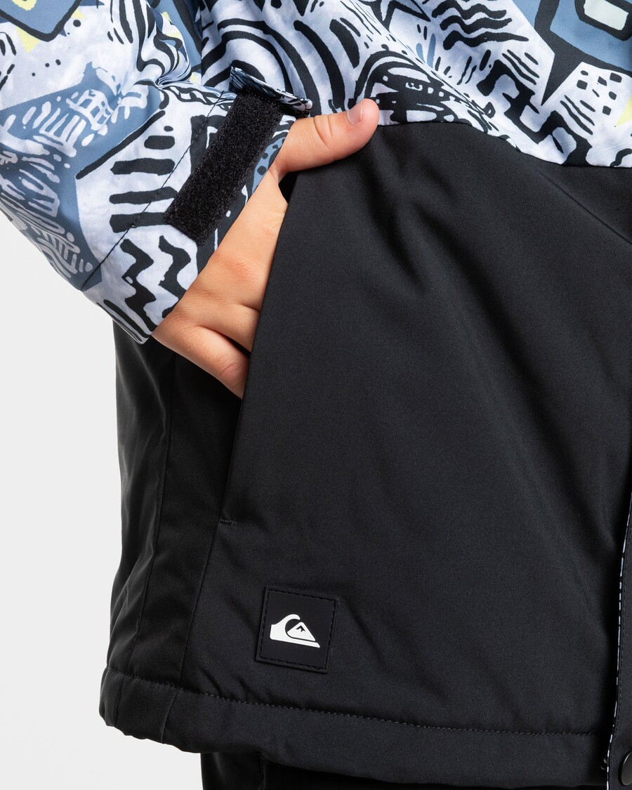 Sněhová Bunda Quiksilver Boys 8-16 Mission - Heritage Scribble černá