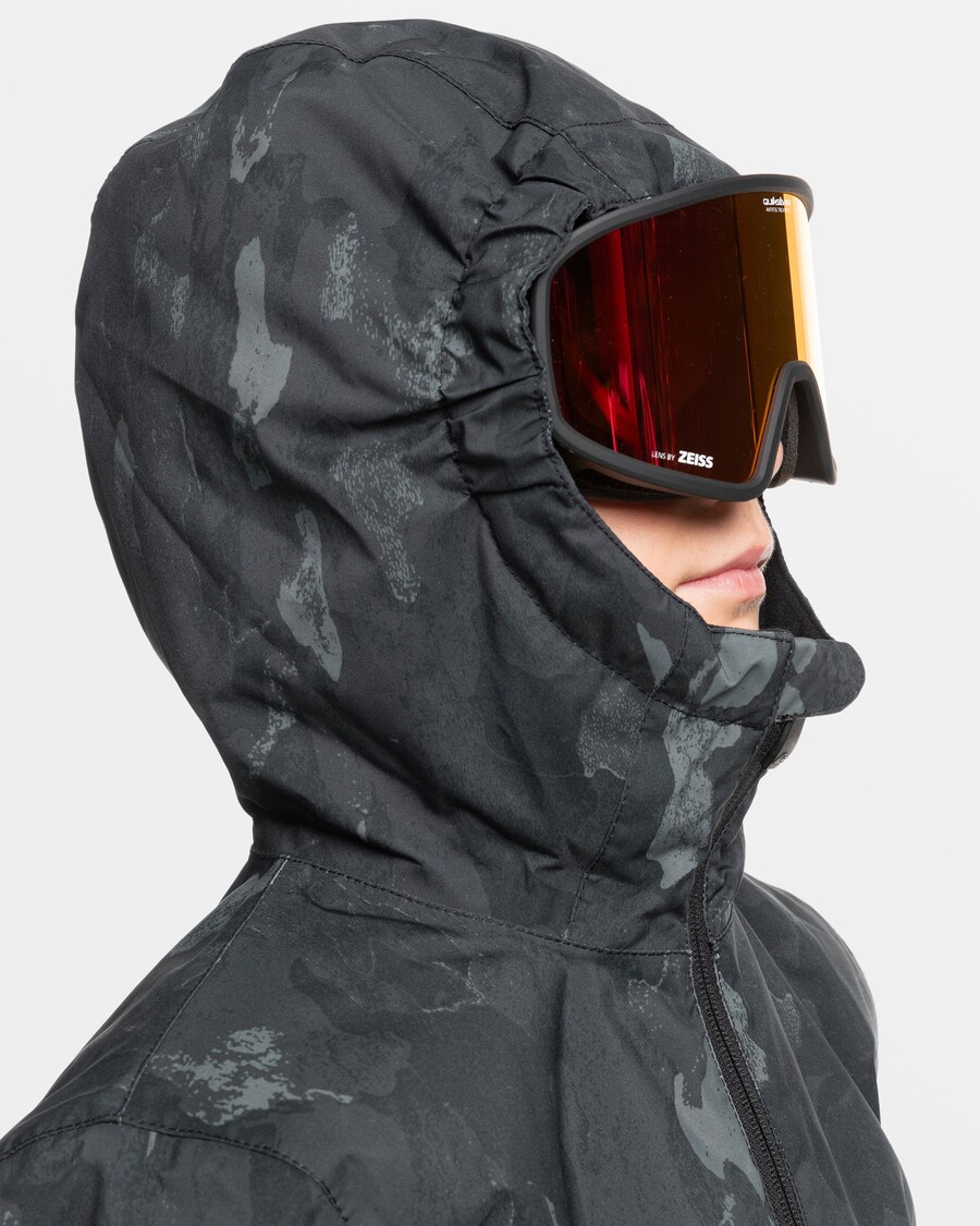 Quiksilver Boys 8-16 Mission Jacket - Dark Shadow με ζουμ της φύσης