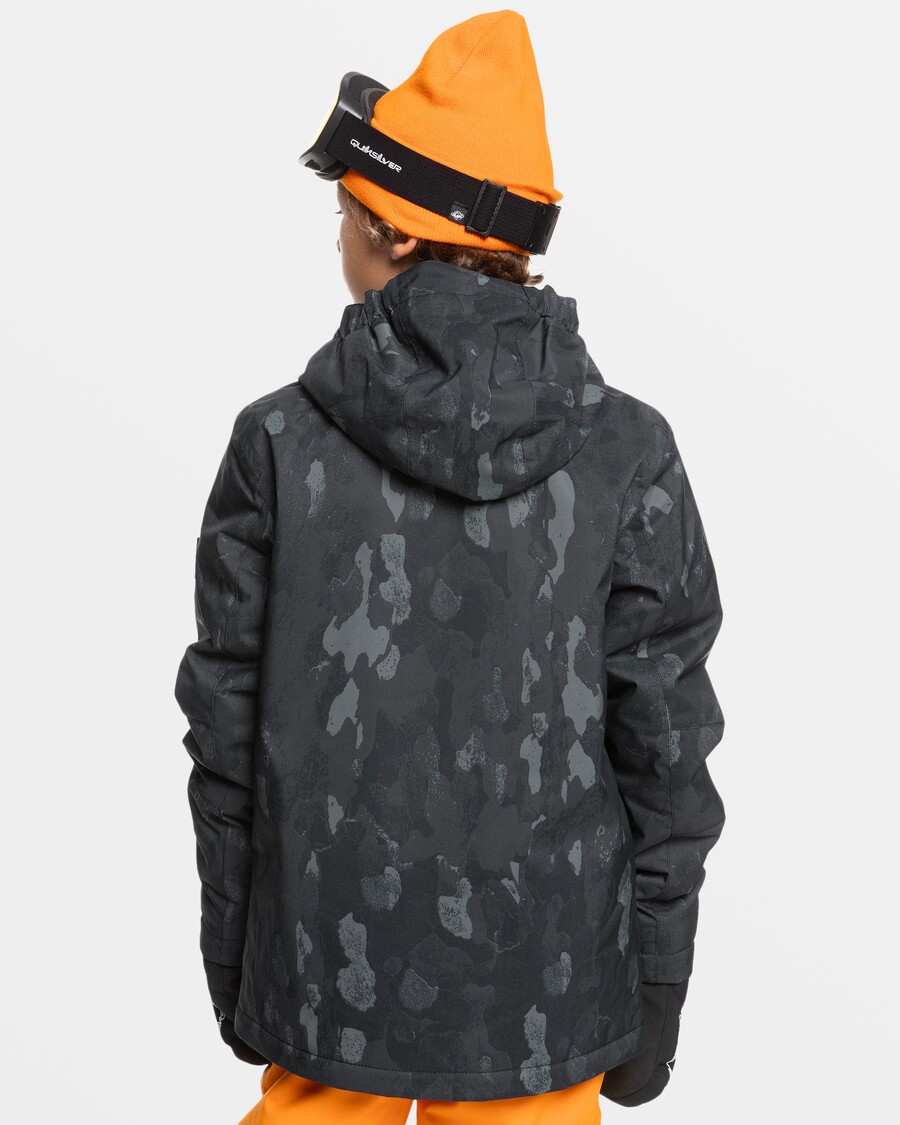 Quiksilver Boys 8-16 Mission Jacket - Dark Shadow με ζουμ της φύσης