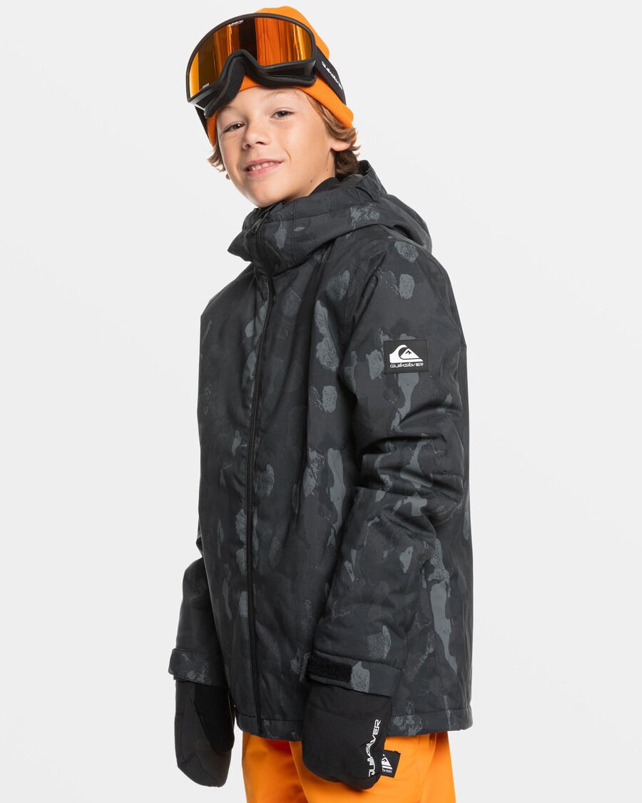 Quiksilver Boys 8-16 Mission Jacket - Dark Shadow με ζουμ της φύσης
