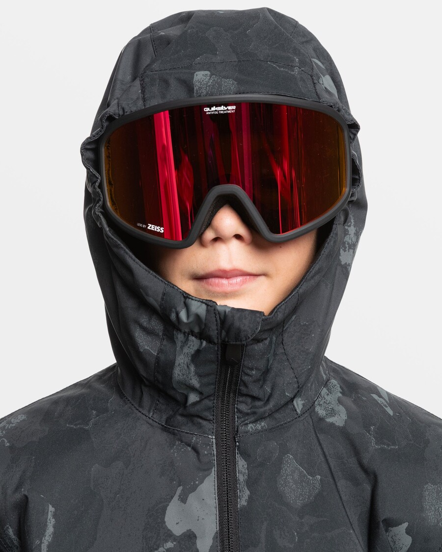 Quiksilver Boys 8-16 Mission Jacket - Dark Shadow με ζουμ της φύσης