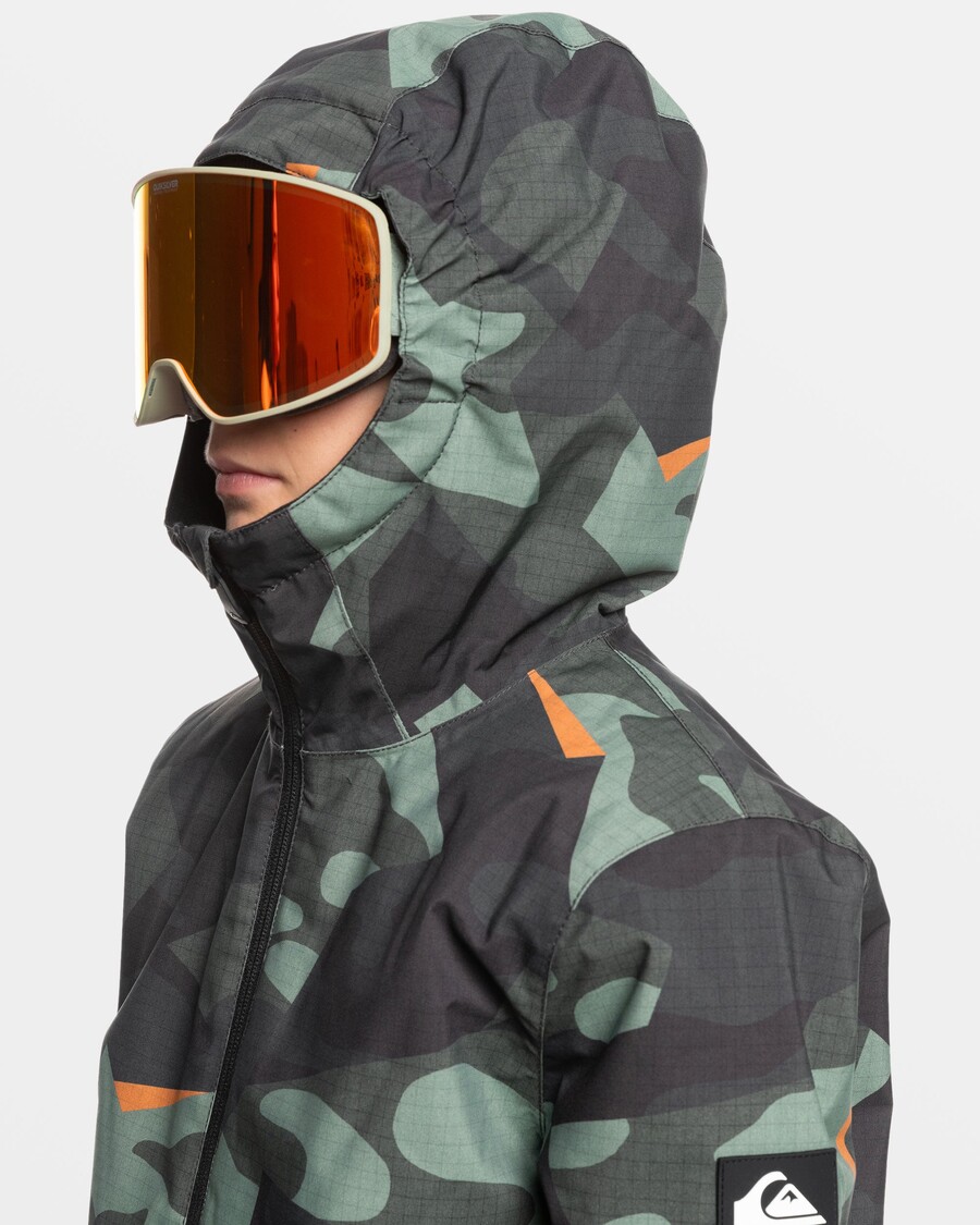 Quiksilver Boys 8-16 Mission Snøjakke - Puslespill Camo Sjøspray