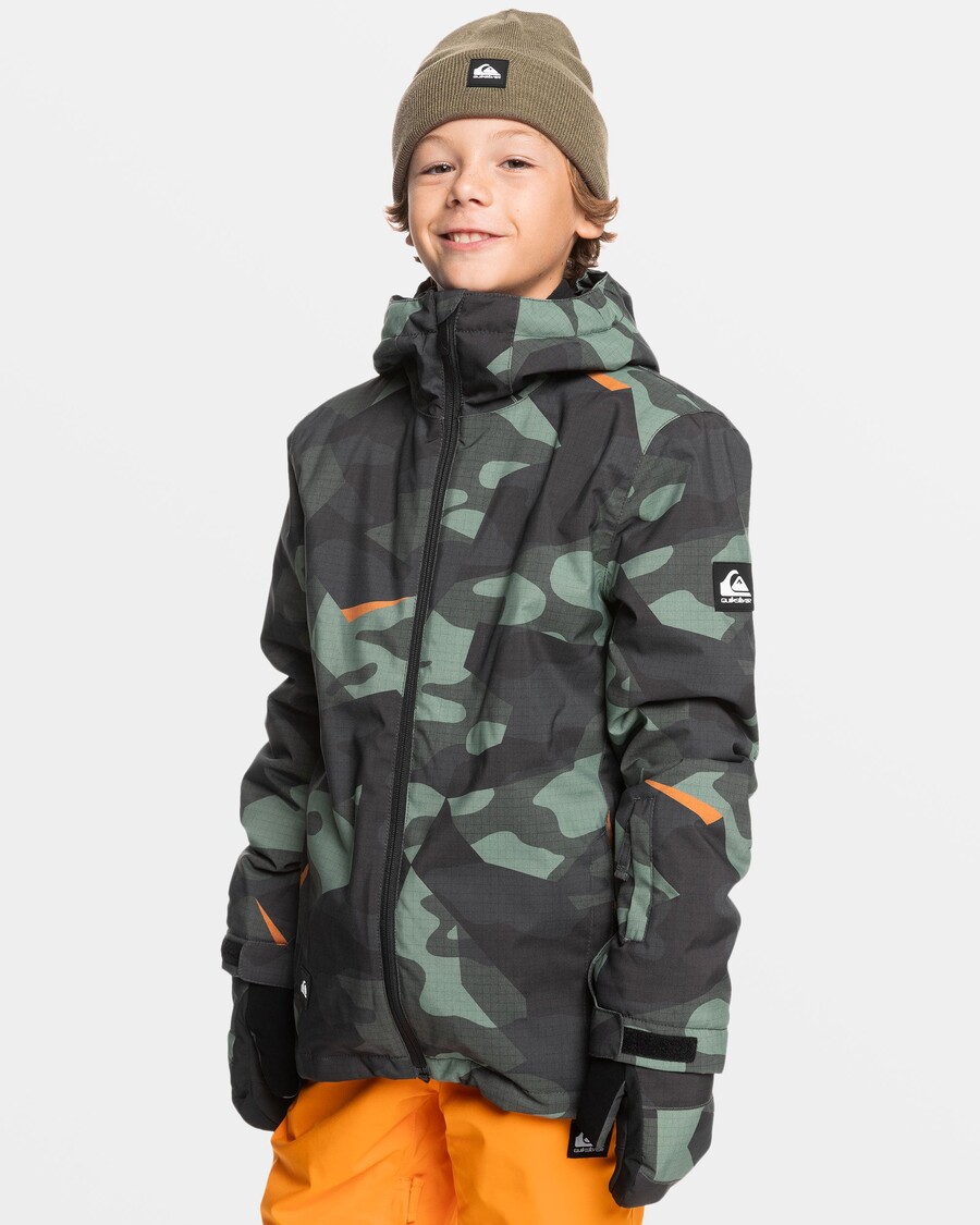 Quiksilver Boys 8-16 Mission Snøjakke - Puslespill Camo Sjøspray