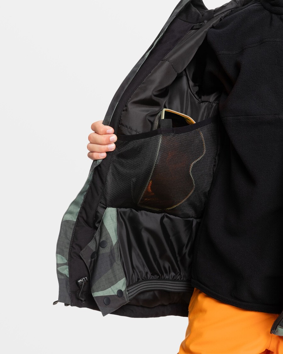 Quiksilver Boys 8-16 Mission Snøjakke - Puslespill Camo Sjøspray