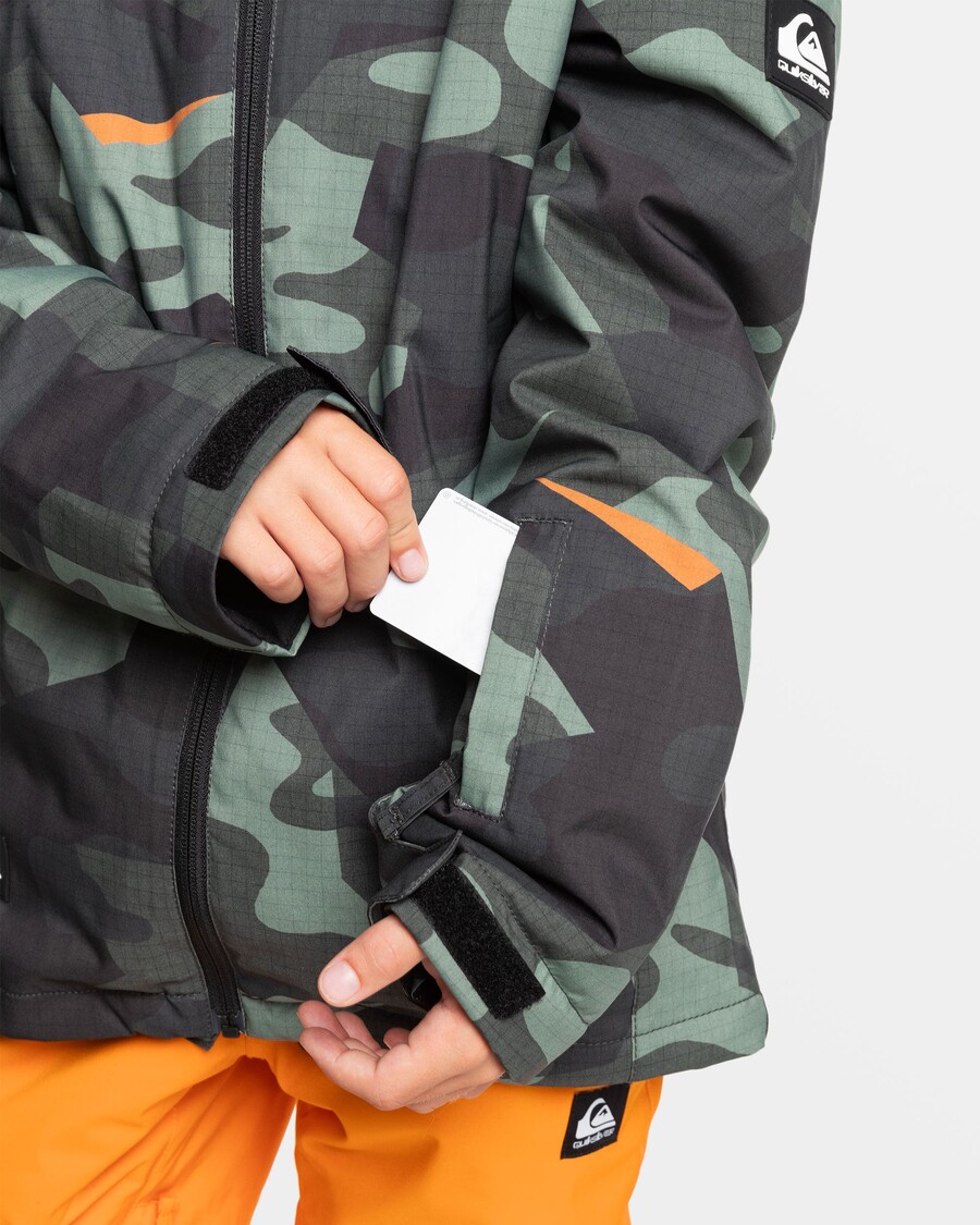 Quiksilver Boys 8-16 Mission Snøjakke - Puslespill Camo Sjøspray
