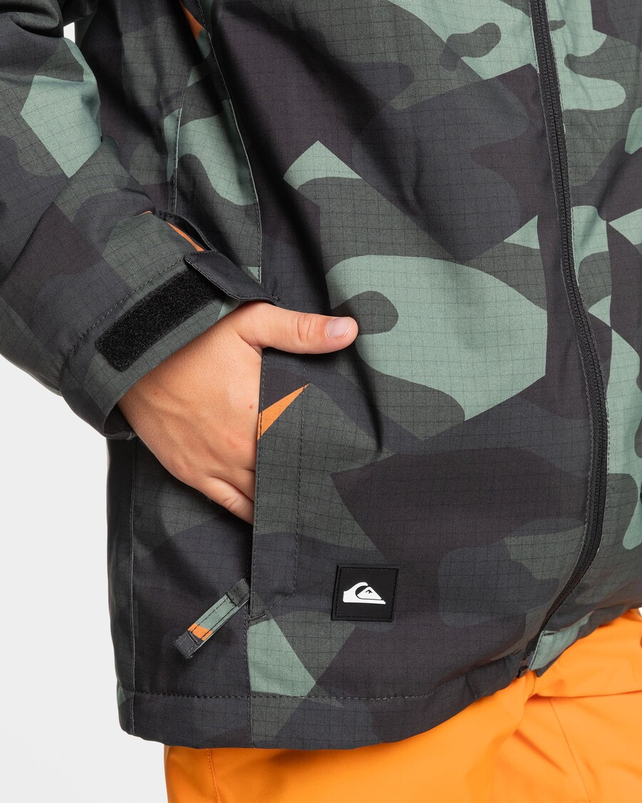 Quiksilver Boys 8-16 Mission Snøjakke - Puslespill Camo Sjøspray