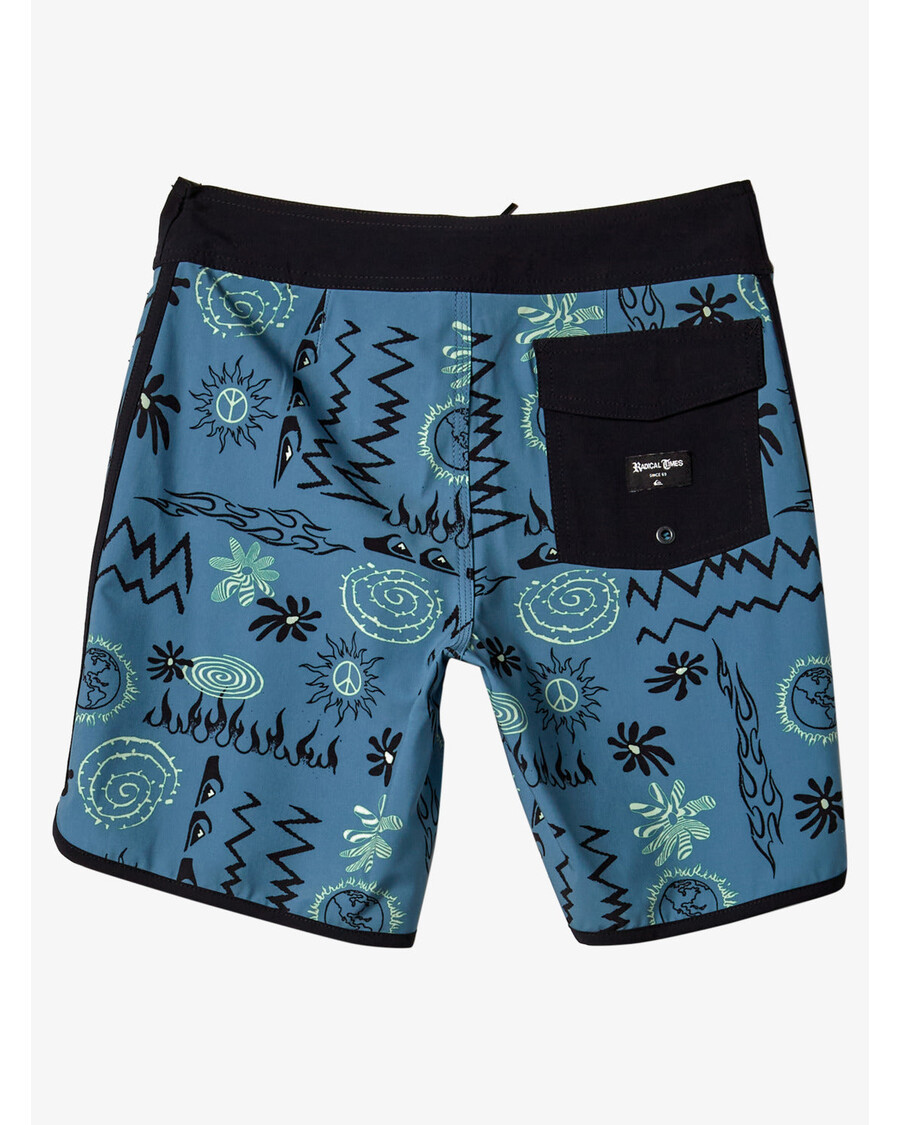 Quik Silver Chicos 8-16 Surfsilk Radical Vieira 16 Boardshorts - Aegean Blue