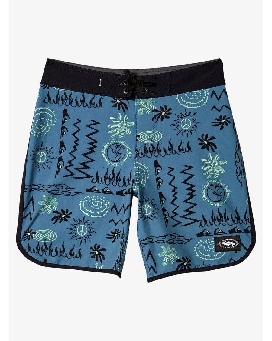 Quik Hopea Pojat 8-16 Surfsilk Radikaali Kampasimpukka 16 Boardshortsit - Egeansininen
