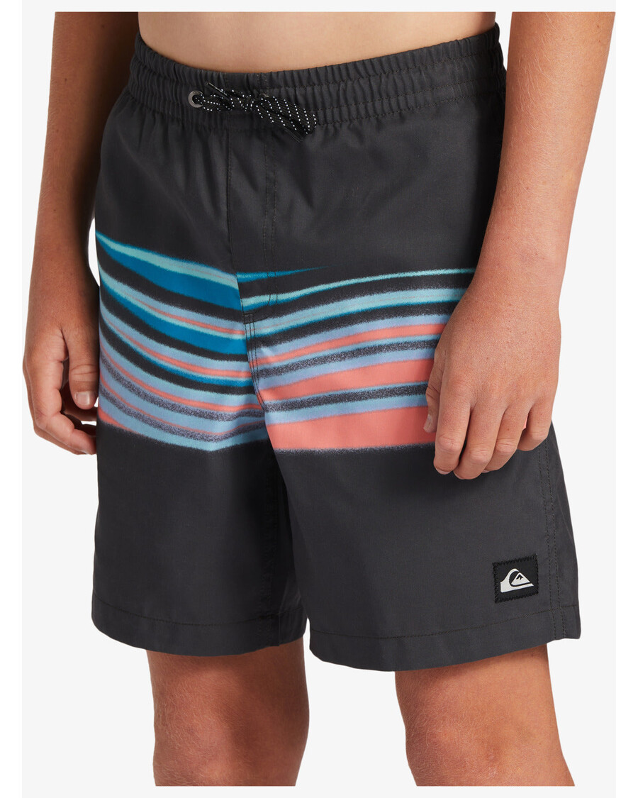 Quik Silver Boys 8-16 Everyday Mix Vl 15Nb Swim Trunks - Black Palm Spritz