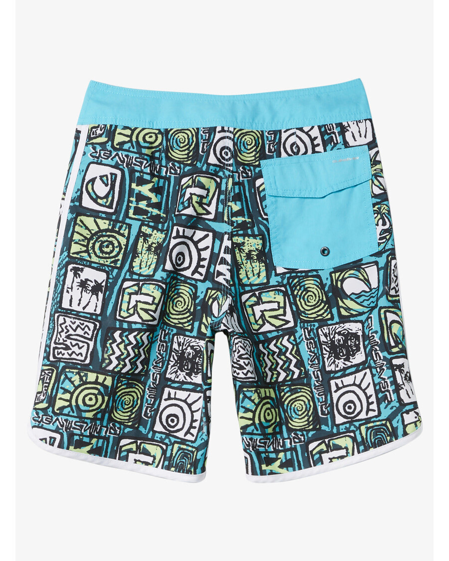 Quik Silver Boys 8-16 Everyday Scallop 17" Boardshorts - River Blue