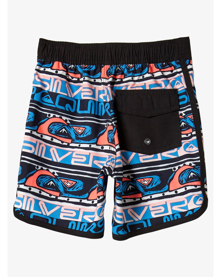 Quik Silver Boys 2-7 Everyday Scallop 12" Boardshorts S 2-7 - Azure Blue