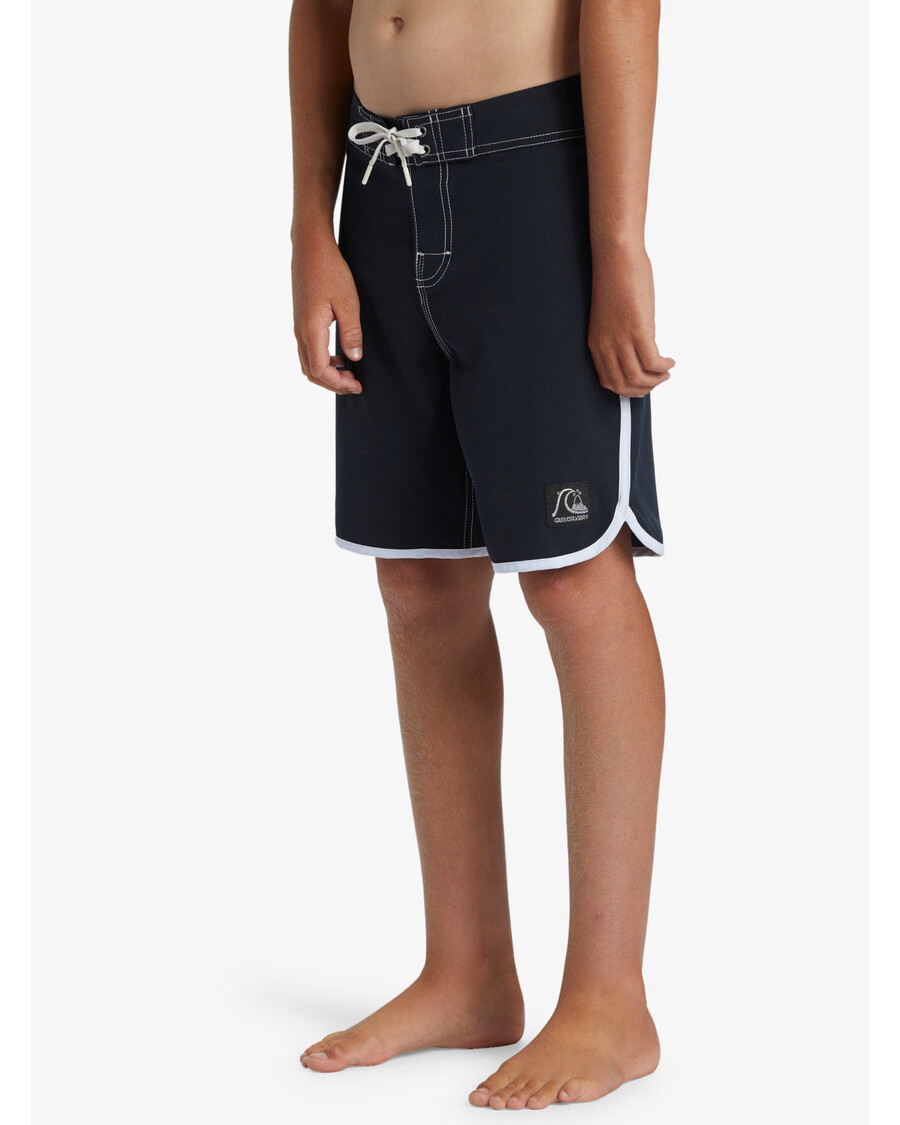 Quik Silver Boys 8-16 Original Scallop 17" Boardshorts - Black