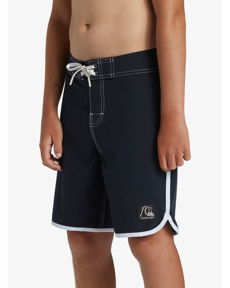 Quik Silver Boys 8-16 Original Scallop 17" Boardshorts - Black