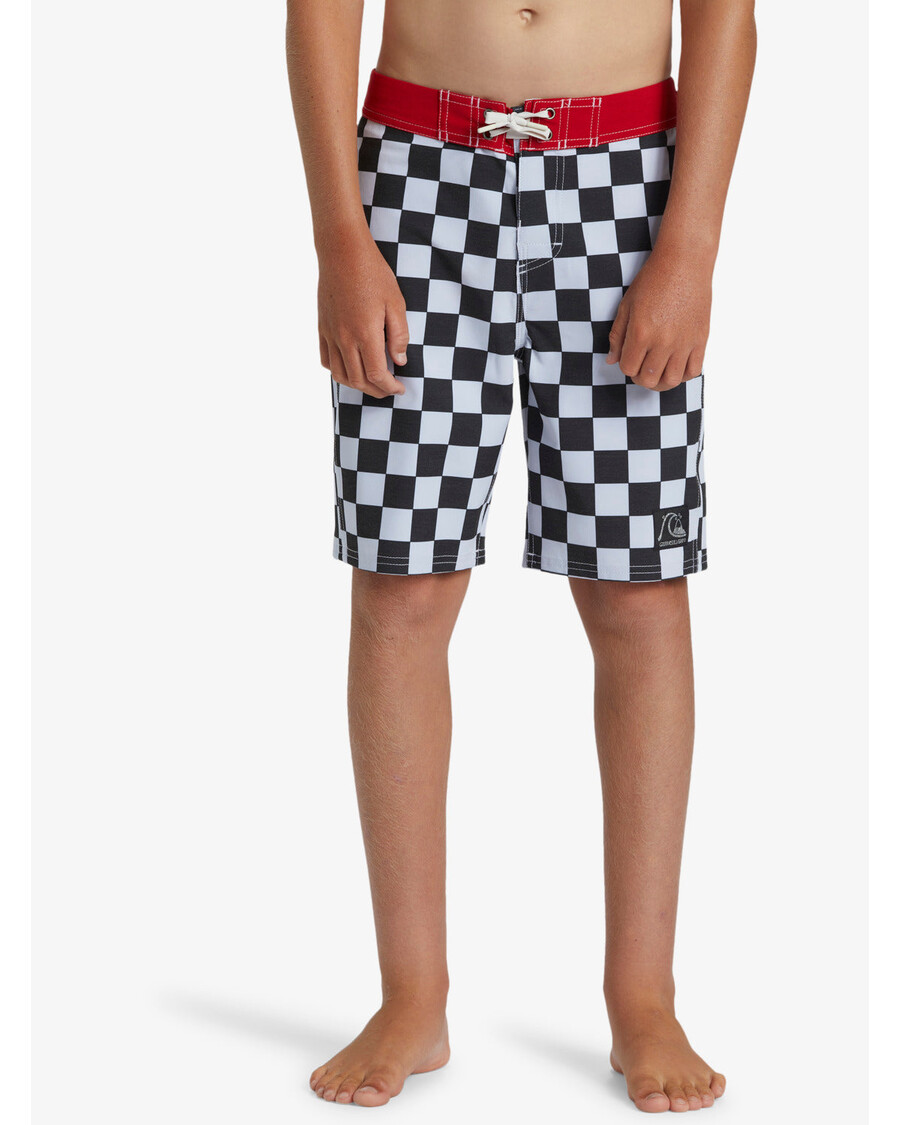 Quik Silver Boys 8-16 Original Straight Leg 17" Boardshorts - Black