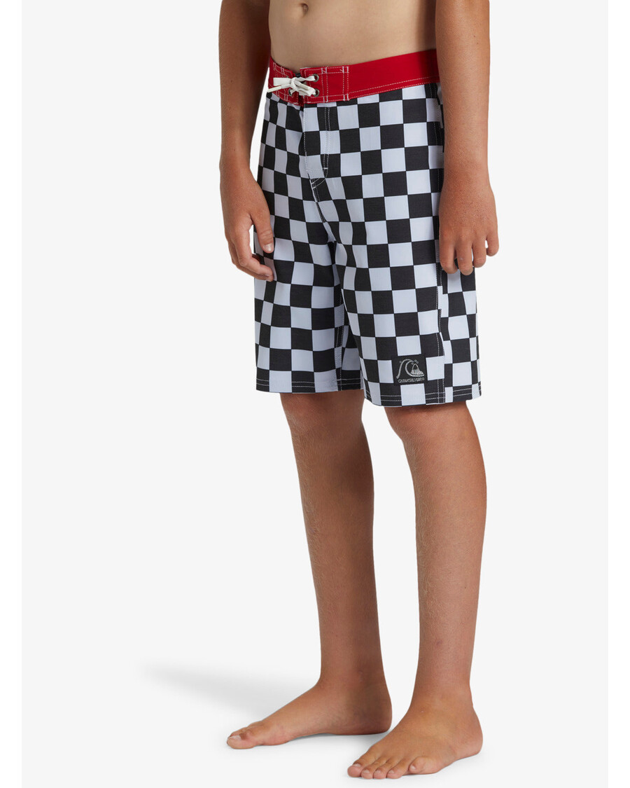 Quik Silver Boys 8-16 Original Straight Leg 17" Boardshorts - Black