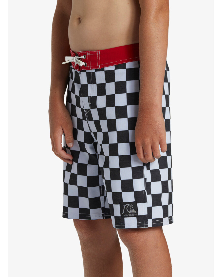 Quik Silver Boys 8-16 Original Straight Leg 17" Boardshorts - Black