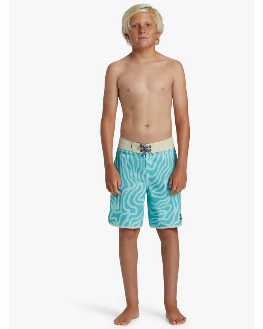 Quik Sølv Gutter 8-16 Surfsilk Kamskjell 17" Boardshorts - Limpet Shell