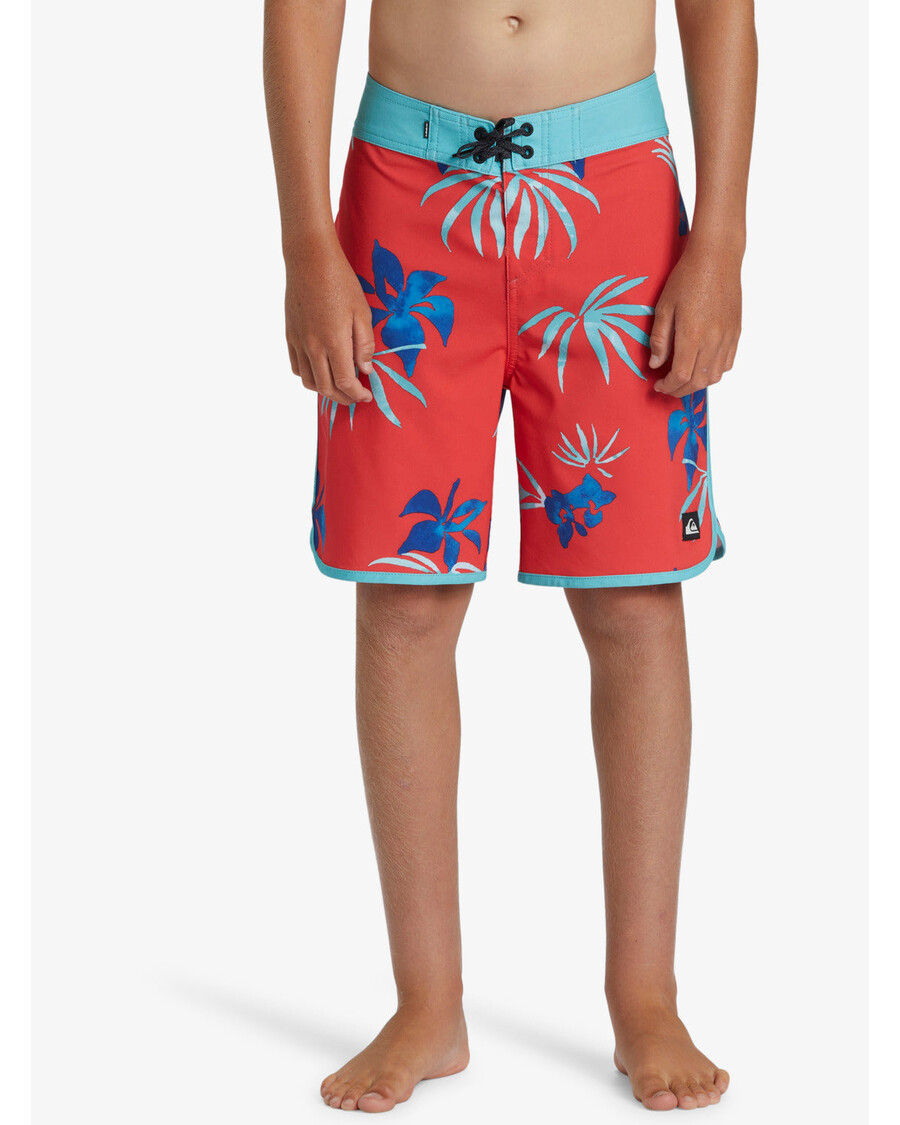Quik Silver Boys 8-16 Surfsilk Scallop 17" Boardshorts - Cayenne