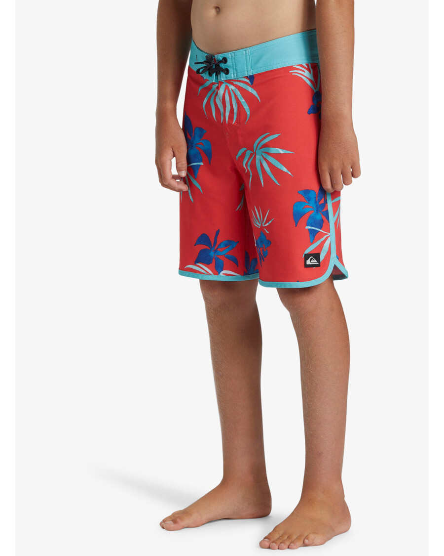 Quik Silver Boys 8-16 Surfsilk Scallop 17" Boardshorts - Cayenne