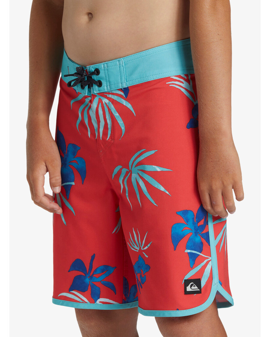 Quik Silver Boys 8-16 Surfsilk Scallop 17" Boardshorts - Cayenne
