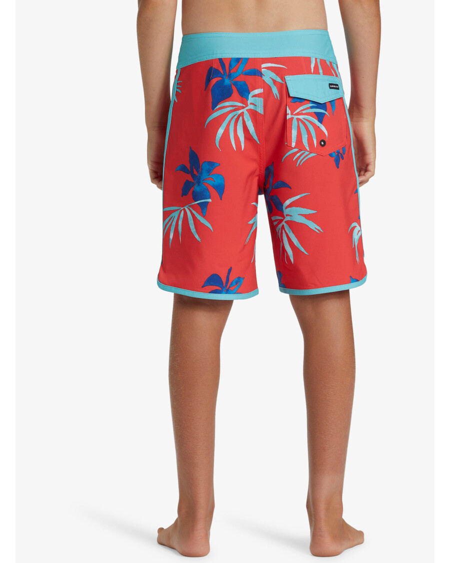 Quik Silver Boys 8-16 Surfsilk Scallop 17" Boardshorts - Cayenne