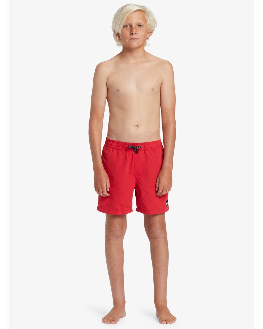 Quiksilver Pojkar 8-16 Vardagliga Solida 14" Badbyxor - Högriskröd