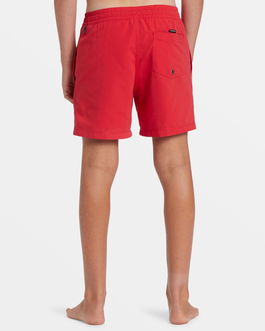 Quiksilver Pojkar 8-16 Vardagliga Solida 14" Badbyxor - Högriskröd