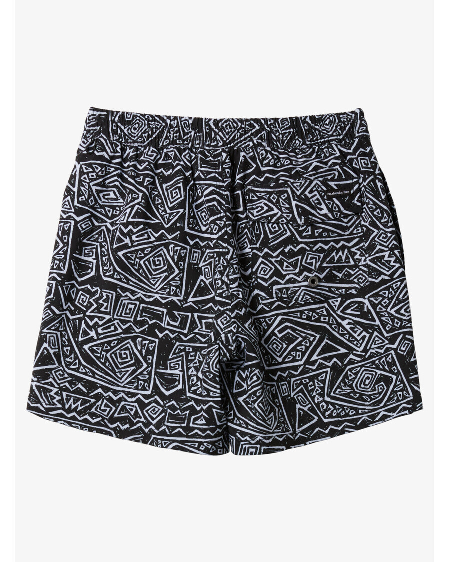 Quik Silver Boys 2-7 Surfsilk Mix Volley 14" Swim Trunks - Black