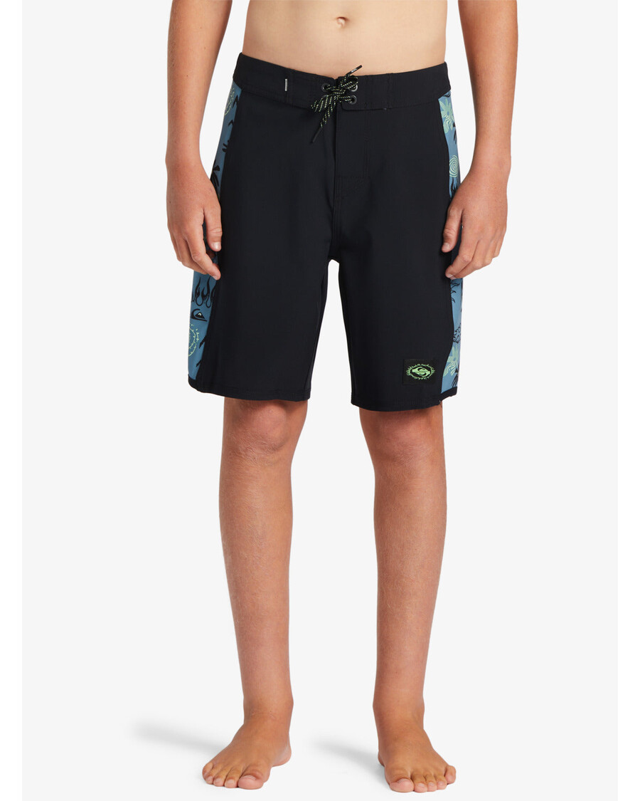 Quik Silver Boys 8-16 Surfsilk Radical Arch 16" Boardshorts - Black