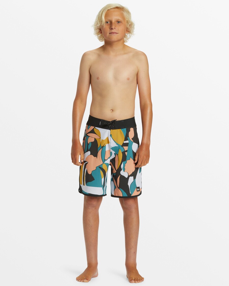 Quiksilver Bañadores Surfsilk Scallop De 17" Para Niños De 8 A 16 Años - Negro