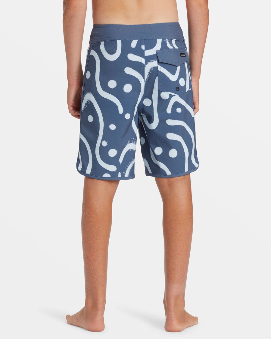 Quik Hopea Pojat 8-16 Surfsilkki Kampasimpukka 17" Boardshortsit - Vintage Indigo