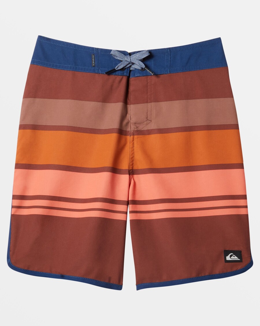 Quik Silver Boys 8-16 Everyday Stripe 17" Boardshorts - Rawhide