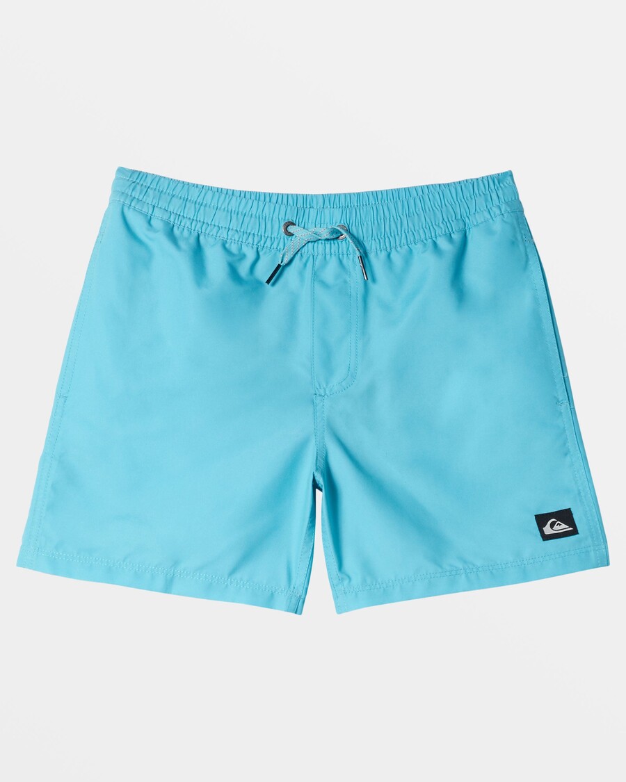Quiksilver Bañador Para Niños De 8 A 16 Años, Liso, De 14", Color Azul Maui