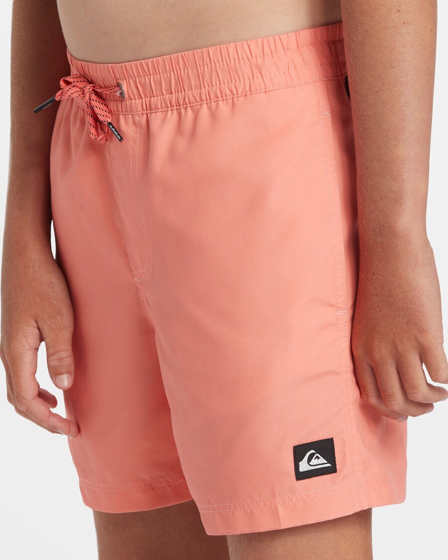 Quik Silver Boys 8-16 Everyday Solid 14" Swim Trunks - Living Coral