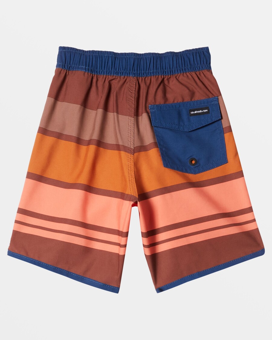 Quik Silver Boys 2-7 Everyday Stripe 13" Boardshorts - Rawhide