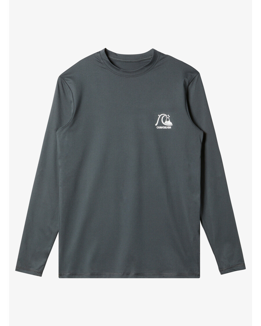Quik Silver Boys 8-16 Heritage Heather Long Sleeve UPF 50 Surf T-Shirt - Iron Gate