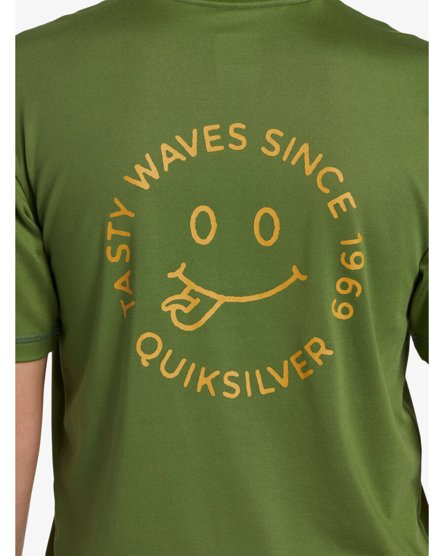 Quik Silver Boys 8-16 Mix Session UPF 50 Short Sleeve Surf Tee - Dill