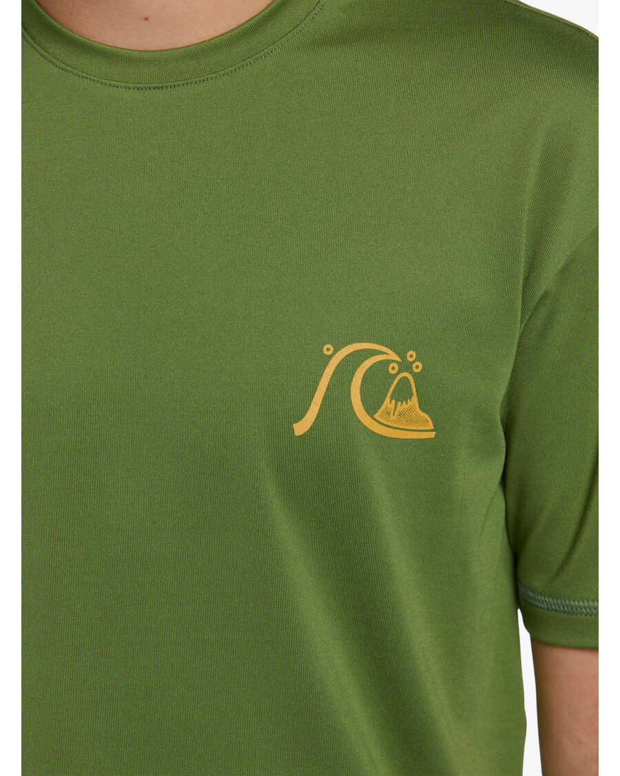 Quik Silver Boys 8-16 Mix Session UPF 50 Short Sleeve Surf Tee - Dill