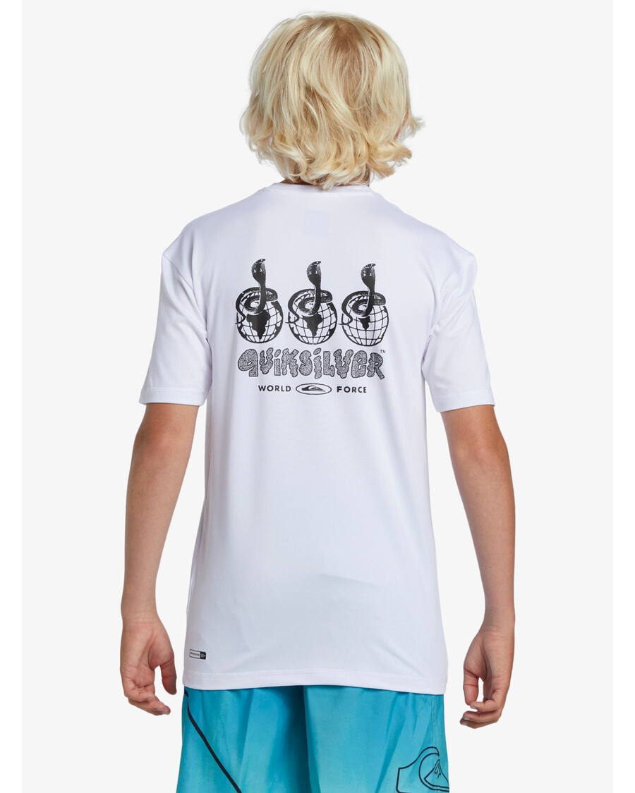 Quiksilver Fiú 8-16 éves Mix Session Upf 50 Rövid Ujjú Szörf Póló - Fehér