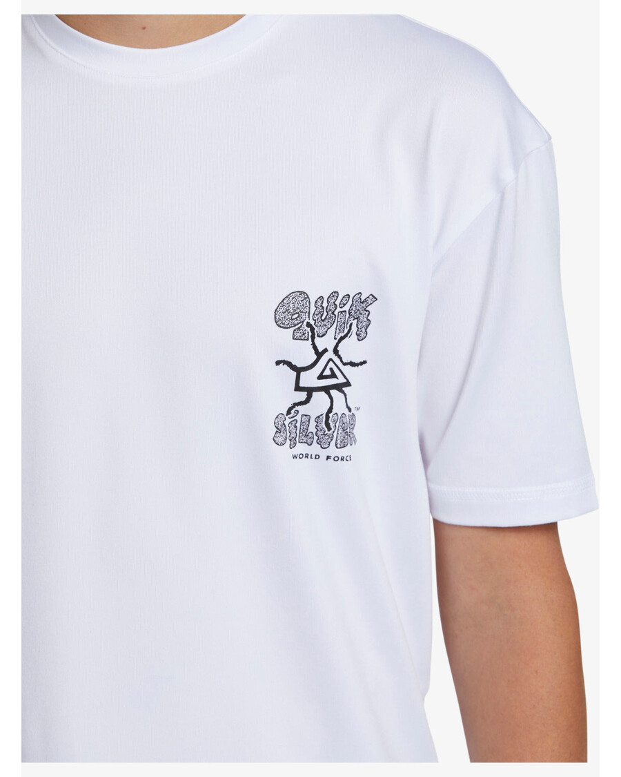 Quiksilver Fiú 8-16 éves Mix Session Upf 50 Rövid Ujjú Szörf Póló - Fehér