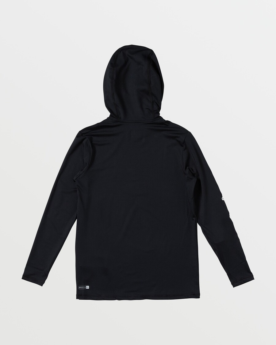 Quik Silver Boys 8-16 Omni Session Hooded UPF 50 Rashguard - Black