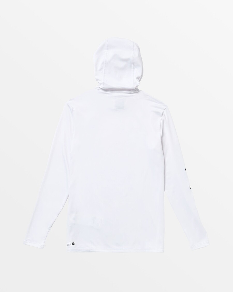 Quik Silver Boys 8-16 Omni Session Hooded UPF 50 Rashguard - White