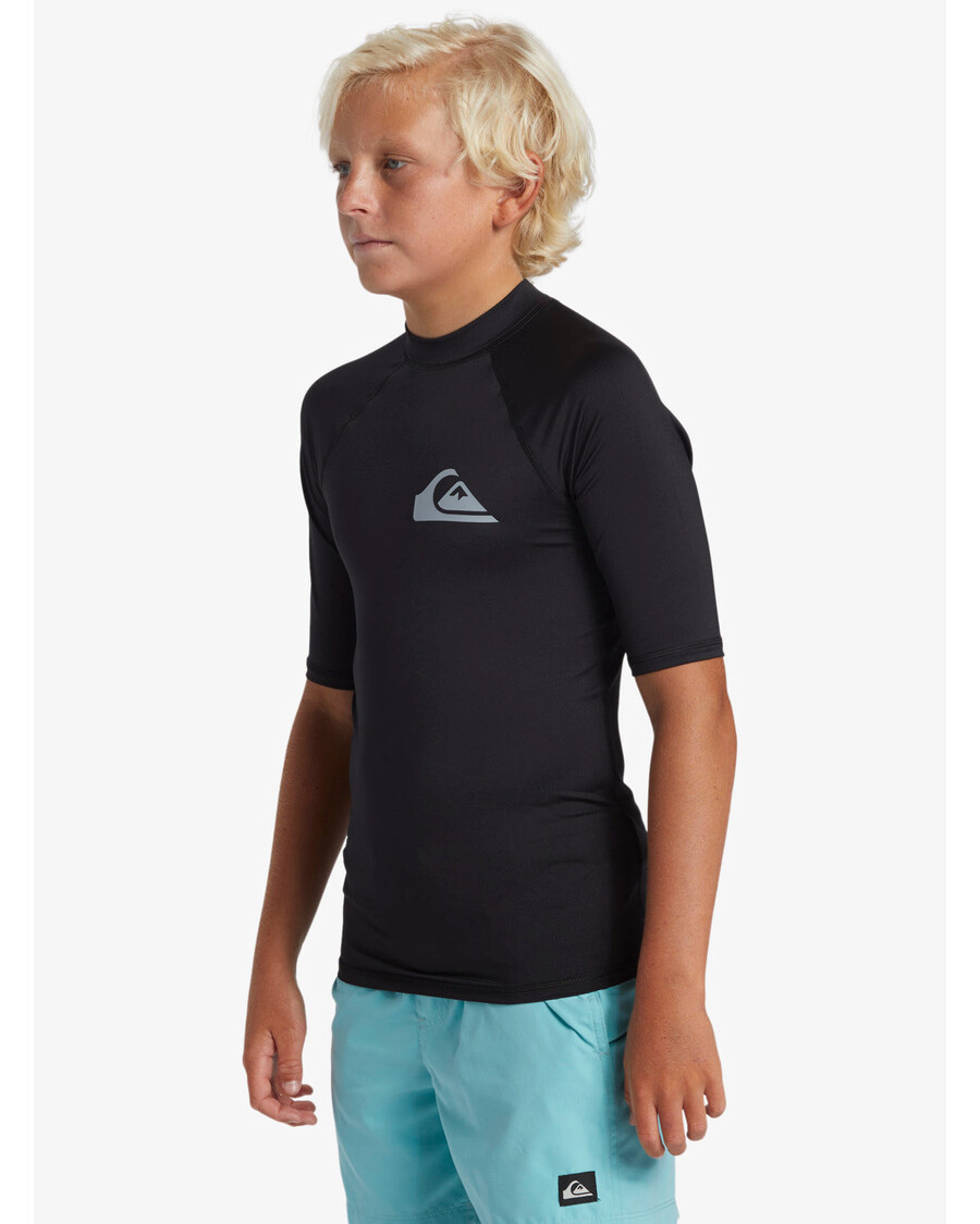 Quik Hopea Pojat 8-16 Päivittäiset Upf 50 Lyhythihainen Rashguard - Musta